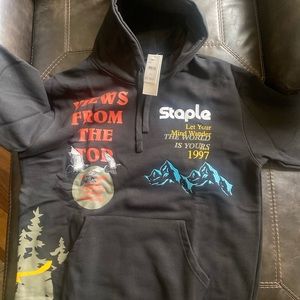 Jeff Staple Men’s Black Hoodie Size 2XL